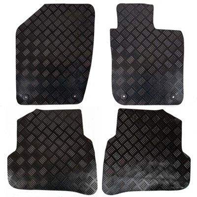 Fits VW Polo Mk 5 2009-2017 Tailored Rubber Car Mats Black 4pcs Set Volkswagen