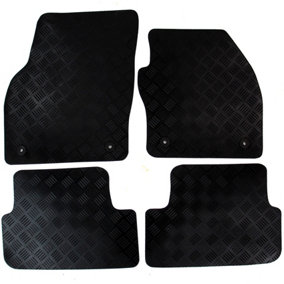 Fits VW Polo Mk6 2018 onwards Tailored Rubber Car Mats Black 4pc Floor Set