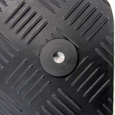 Fits VW Polo Mk6 2018 onwards Tailored Rubber Car Mats Black 4pc Floor Set - 8