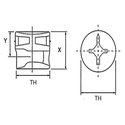 FittingsCo, Mini Cam, 10 x 6 x 12mm, Pack of 100