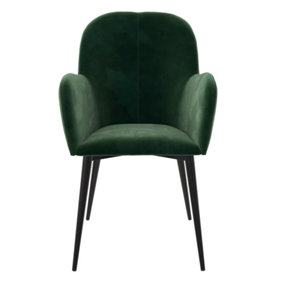 Fitz accent chair in velvet green