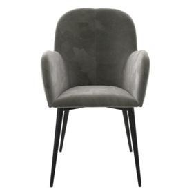 Fitz accent chair in velvet grey