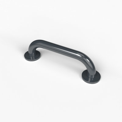 Fitzroy of London Grab rail, stainless steel, concealed fixings, 35mm diameter, 305mm, dark grey (RAL 7016)
