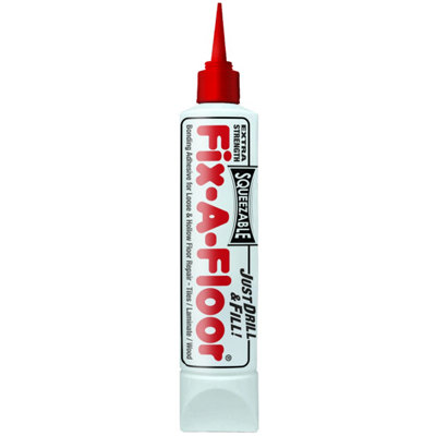 Fix-A-Floor Squeezy All-In-One Repair Adhesive for Loose, Hollow and Creaky Tiles, Wood, LVT, LVP and Laminate flooring