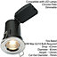 Fixed FIRE RATED GU10 Lamp Ceiling Down Light Chrome PUSH FIT FAST FIX Spotlight