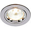 Fixed Round Recess Ceiling Down Light Chrome 80mm Flush GU10 Lamp Holder Fitting