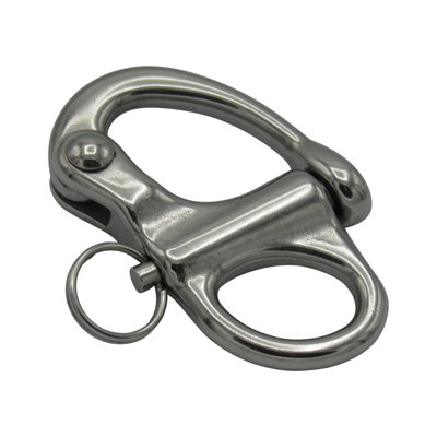 Fixed Snap Shackle Stainless Steel 87MM (Quick Release Captive Pin Spinnaker Carabiner)
