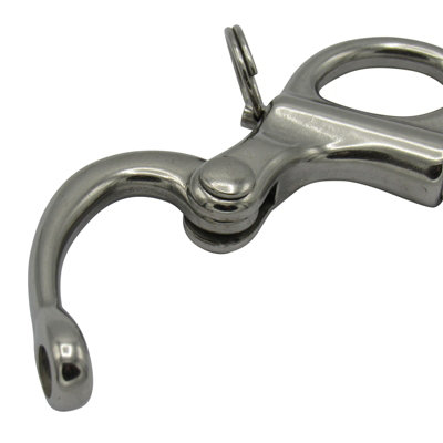 Fixed Snap Shackle Stainless Steel 87MM (Quick Release Captive Pin Spinnaker Carabiner) - 7