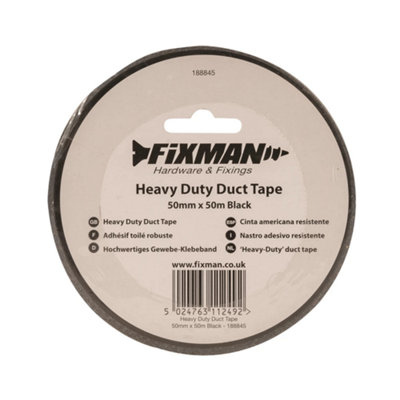 Fixman (188845) Heavy Duty Duct Tape 50mm x 50m Black