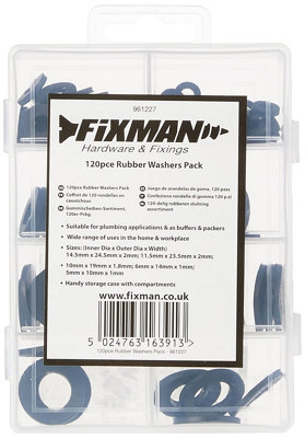 Fixman (961227) Rubber Washers Pack 120pce