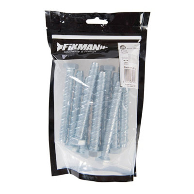 Fixman Concrete Masonry Bolts 10pk - M12 x 100mm