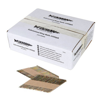 Fixman - Galvanised Ring Nails 2500pk - 2.9 x 65mm