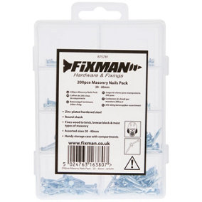 Fixman Masonry Nails Pack - 200pce