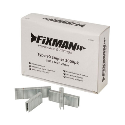 Fixman - Type 90 Staples 5000pk - 5.80 x 16 x 1.25mm