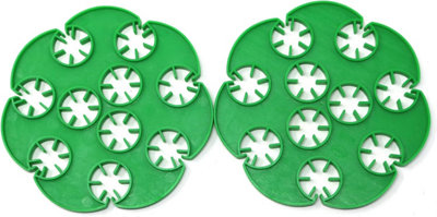 fiXte Wigwam Cane Grips Supports 10 Hole Green (Pack of 2)