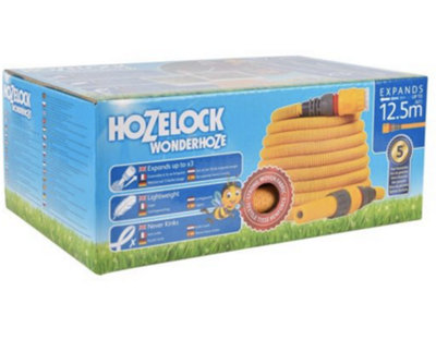 FixTheBog™  Hozelock 100-100-243 Expandable Hose Wonderhoze 12.5 m  & Water Regulations compatible Tap & PTFE tape