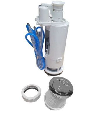 FixTheBog Macdee VA0500 2" Dual Flush Kayla PNEUMATIC Outlet Valve + KARA 72mm Chrome Dual Flush Button