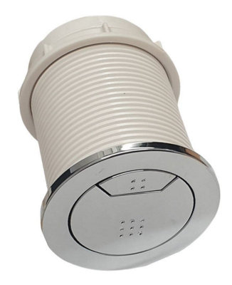 FixTheBog Macdee VA0500 2" Dual Flush Kayla PNEUMATIC Outlet Valve + KARA 72mm Chrome Dual Flush Button - 5