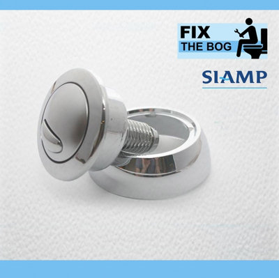 FixTheBog Optima 49 Toilet Push Button Dual Flush Water Saving Chrome Effect Wickes