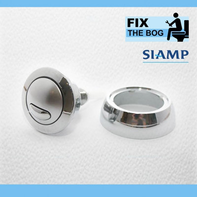 FixTheBog Optima 49 Toilet Push Button Dual Flush Water Saving Chrome Effect Wickes