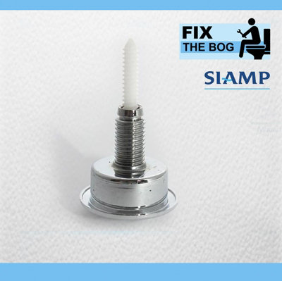 FixTheBog Optima 49 Toilet Push Button Dual Flush Water Saving Chrome Effect Wickes