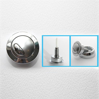 FixTheBog Optima 49 Toilet Push Button Dual Flush Water Saving Chrome Effect Wickes