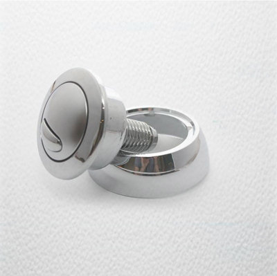FixTheBog Optima 49 Toilet Push Button Dual Flush Water Saving Chrome Effect Wickes