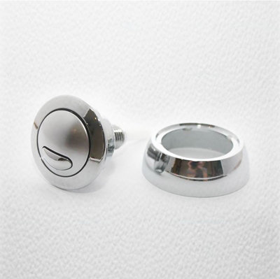 FixTheBog Optima 49 Toilet Push Button Dual Flush Water Saving Chrome Effect Wickes