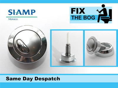 FixTheBog  Optima 49 Toilet Push Button Dual Flush Water Saving Chrome Homebase - 5