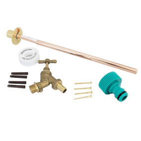 FixTheBog™ Professional 350mm Outside Tap Kit With Through Wall Flange