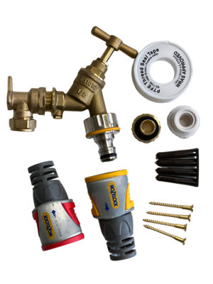 FixTheBog™ Professional HozeLock Outside Garden Tap kit Water Regs GT15PRO with instructions