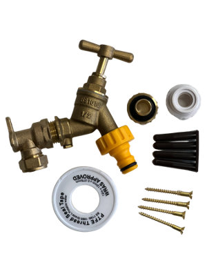 FixTheBog™ Professional HozeLock Outside Garden Tap kit Water Regs GT16PRO with instructions