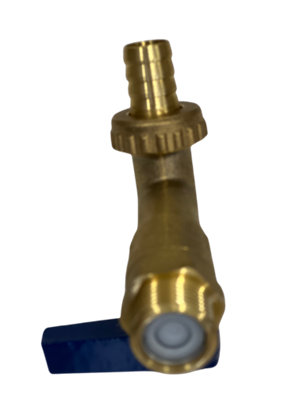 FixTheBog™ UK Made Brass 1/2" Quarter turn High Quality Brass Lever Outdoor Garden Tap Hose Watering with Double Check valve