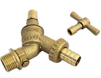 FixTheBog™ UK Made Brass Anti Vandal Outdoor Garden Tap Hose Watering 1/2" Hose Union Bib Tap with Double Check valve