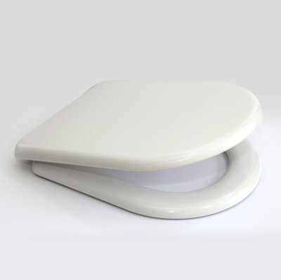 FixtheBog White Soft Close Luxury DuraPlas WC Toilet Seat DShape Top or ...