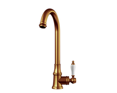 flöde Kjerag Single Lever Traditional Kitchen Sink Mixer Tap Copper Finish