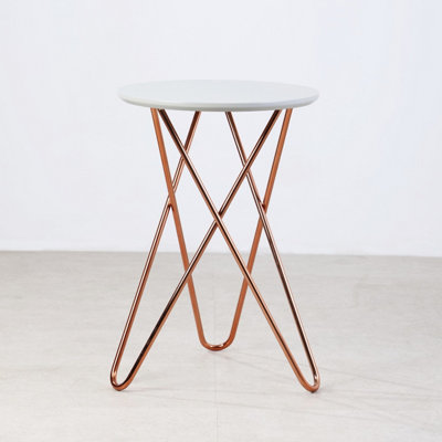 Flair Eibar Side Table - Grey and Copper