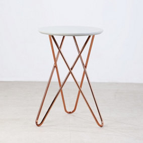Flair Eibar Side Table - Grey and Copper