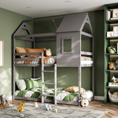 Flair Hideaway Wooden Bunk Bed - Grey