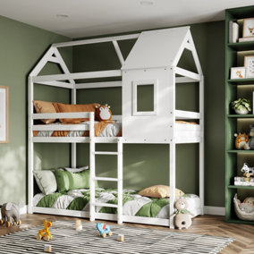 Flair Hideaway Wooden Bunk Bed - White
