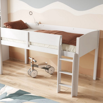 Flair Loop Wooden Midsleeper Cabin Bed - White