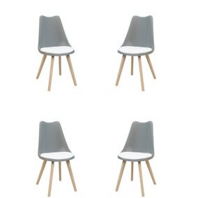 Flair Lucio Set Of 4 Dining Chairs - Grey