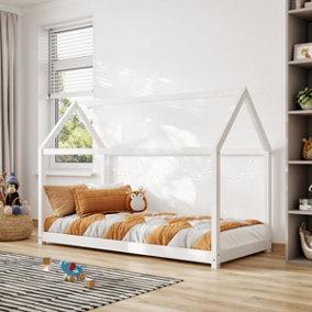 Flair Play House Wooden Bed Frame - White