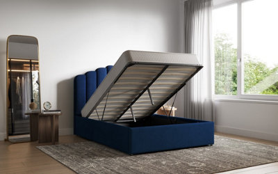 Set di 2 cuscini velluto a coste blu 43 x 43 cm MILLET
