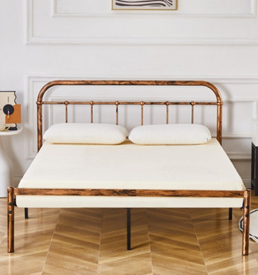 Flair Roswell Kingsize Bed Frame - Antique Brass