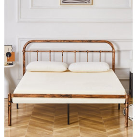 Flair Roswell Kingsize Bed Frame - Antique Brass