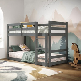 Flair Shasha Low Shorty Wooden Bunk Bed (75x175cm) - Grey