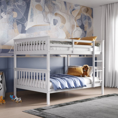 Flair Tetrad Detachable Wooden Bunk Bed - White