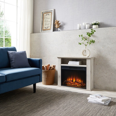 FLAMEKO 31" Sahara Fireplace with surround and Realistic Flame Effect Heater Grey Bronx Oak Multiple Colours Available Price Comparisons | Compare The Build