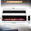 FlameKo Dilton 60"/152cm 3 in 1 Electric Fireplace, Freestanding, Wall Mounted, Recessed, Media Wall, Heater, Remote Control